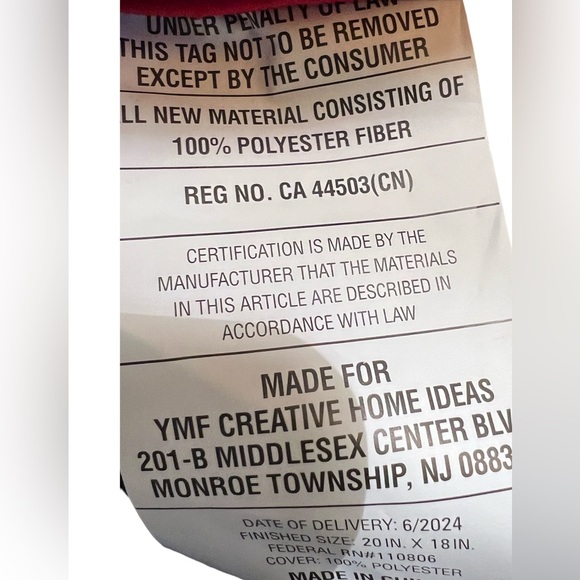 Juicy Couture Los Angeles NWT Stunning Plush Pink Candy Cane Juicy Heart Pillow - Picture 7 of 8